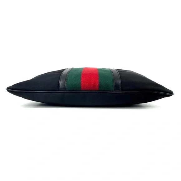Gucci Black Messenger Bag with Red and Green Stripe - Picture 10 of 13